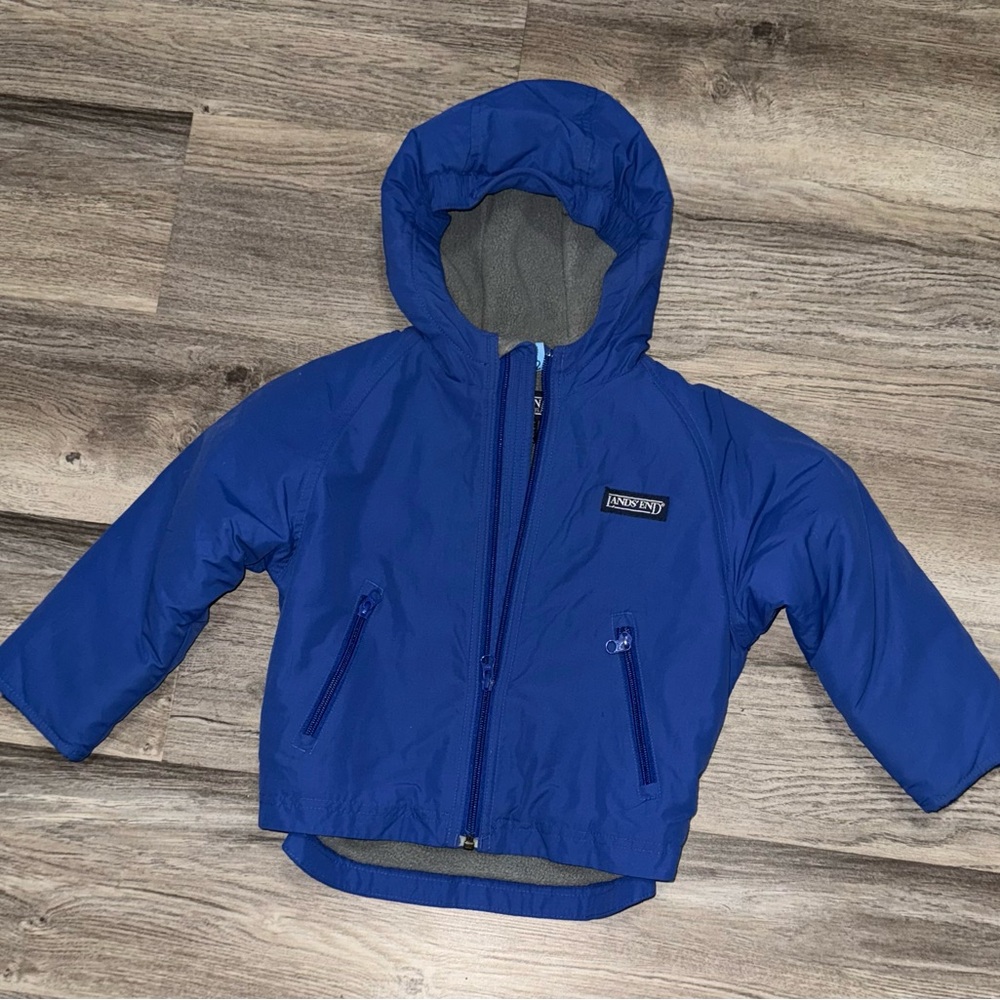 Boys Lands End Jacket * Hooded * Fleece Lined * Size 4 * 4T * Small Aircore 300